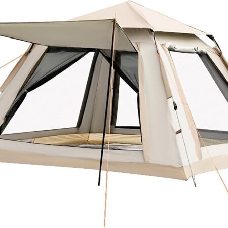 4-6 Person Quick-Open Camping Tent, 2 Mesh Windows and 2