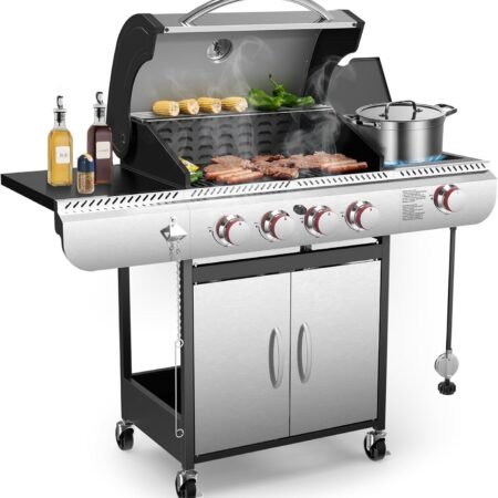 4-Burner Gas Grill with Griddle