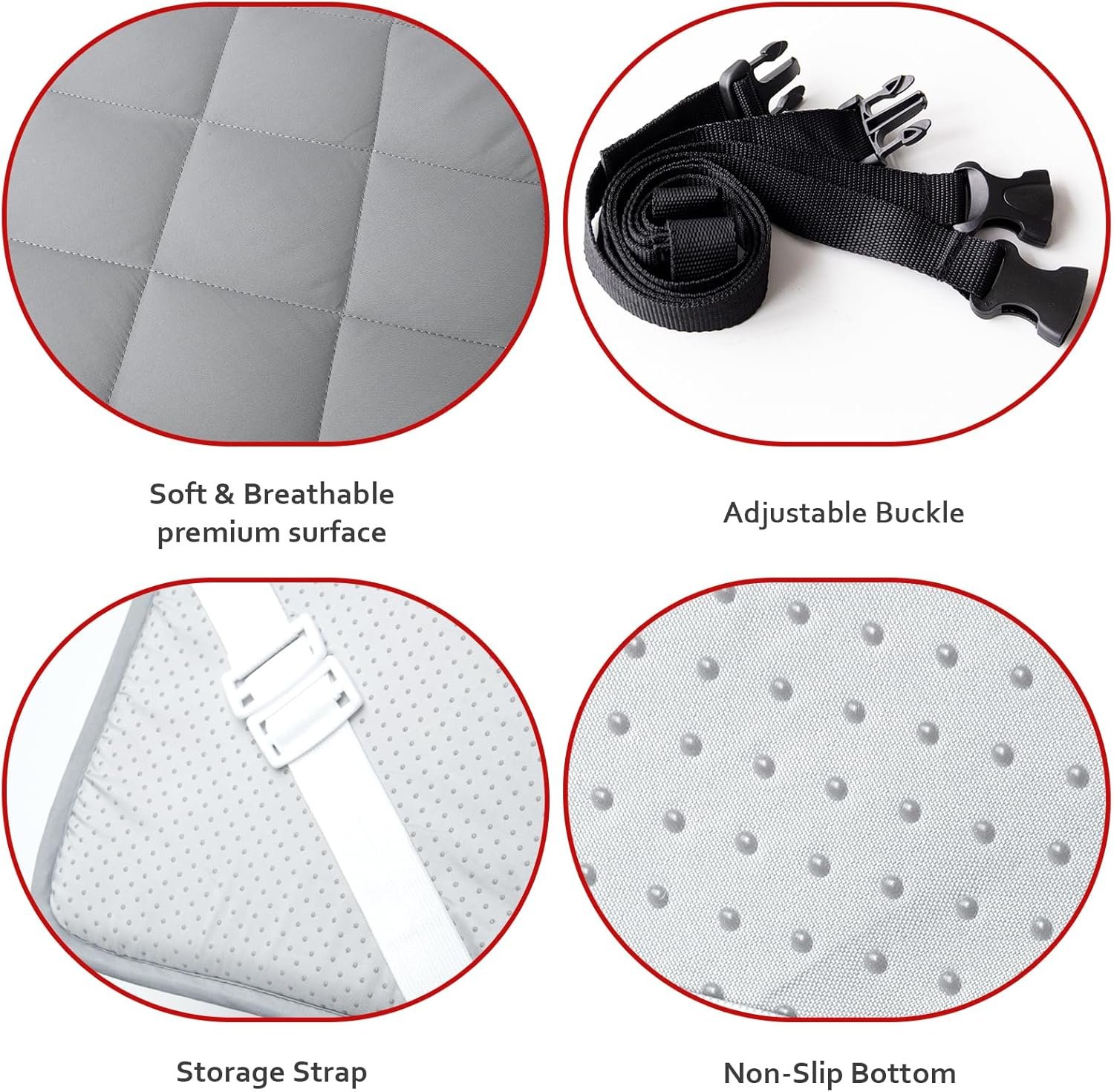 Quilted Foam Camping Mattress, Non-Slip, Ultra-Soft and Comfortable - Image 2
